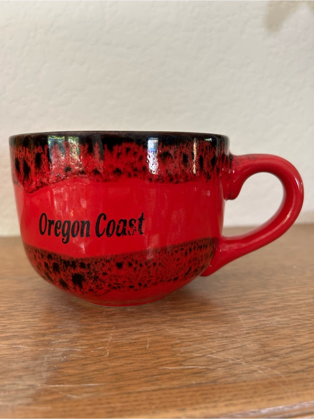 Oregon coast red mug